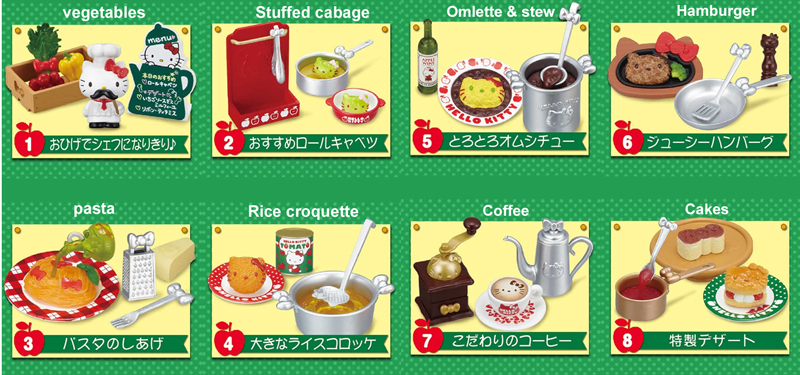 Re-Ment Hello Kitty Restaurant Miniature Collection